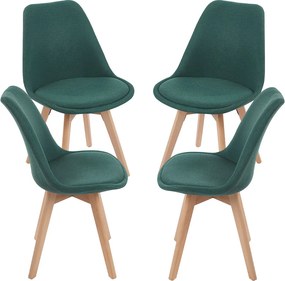 Set 4 Synk Stoffen Stoelen