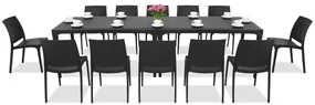 Elegante dining tuinset Oslo/Volga 12 antraciet Bica