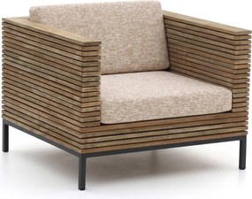 + 15% kassakorting | Lounge tuinstoel | ROUGH-D | Teakhout | Old Teak/Taupe | Kees Smit Tuinmeubelen