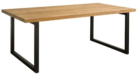 Tower Living Eettafel Teak Met Staal 240x100 Cm Lucca - 240 X 100cm.