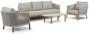 Stoel en Bank Loungeset 5 personen Aluminium/rope Grijs Lifestyle Garden Furniture Bloom