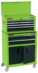 Draper Tools Rolkast met gereedschapskist 61,6x33x99,8 cm groen