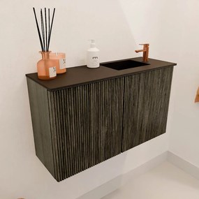 Mondiaz Joya 70cm toiletmeubel shadow met wastafel faye rechts 1 kraangat urban