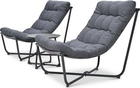 Garden Impressions Zensa loungeset 3-delig - donker grijs