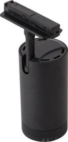 Moderne spot zwart voor railsysteem 1-fase incl. LED draai- en kantelbaar - Iconic Zoom