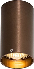 Moderne spot donkerbrons 5,5 cm - Tuba