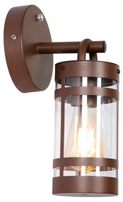 Buiten wandlamp roestbruin IP44 met schemersensor - Ruben