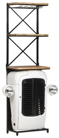 vidaXL Wijnkast tractor 49x31x172 cm ruw mangohout wit