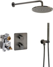 Ben Lavion 250 inbouw regendoucheset Ø25cm geborsteld zwart