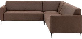 Goossens Key West bruin, micro leer, 2,5-zits, modern design