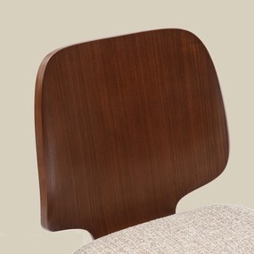 Scandinavische Plywood Stoel Walnoot
