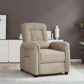 vidaXL Fauteuil verstelbaar microvezelstof lichtgrijs