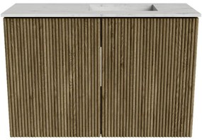 Mondiaz Joya DLux 60cm toiletmeubel dusk met wastafel faye rechts 1 kraangat opalo