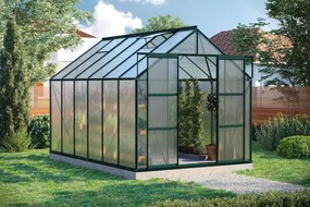 Vitavia Uranus serre - 9,9m² - met 4 mm polycarbonaat - Donkergroen