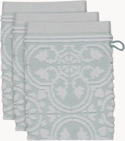 Jacquard badstofen washandjes Tile de Pip, 3-delig