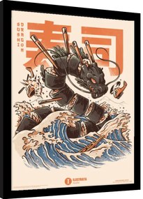 Ingelijste poster Ilustrata - Sushi Dragon