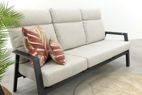 Lagos verstelbare 5-zits stoel-bank loungeset - Antraciet