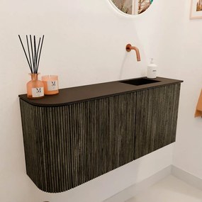Mondiaz Joya 90cm toiletmeubel ronding links shadow met wastafel faye rechts zonder kraangat urban