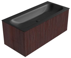 Mondiaz Kurve 100cm badmeubel ruby met 1 lade en wastafel big medium midden zonder kraangat urban