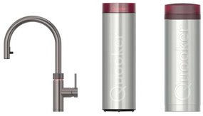 Quooker flex kokendwaterkraan - draaibare & uittrekbare uitloop - PRO3 incl. Cube reservoir - Warm / kokend / bruisend / gefilterd water - Gunmetal 3XGME-CUBE