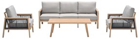 Garden Impressions San Capri loungeset 4-delig - light teak aluminium