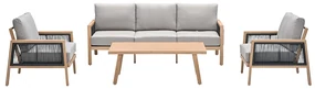 Garden Impressions San Capri loungeset 4-delig - light teak aluminium