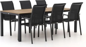 Diningset Bellagio | 6 personen polywood | Tuinset stapelbaar | 7-delig | Kees Smit Tuinmeubelen