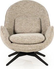 Draaibare Fauteuil Met Voetenbank Taupe