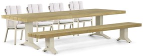 Picknick Set 8 personen 330 cm Aluminium/rope Taupe Lifestyle Garden Furniture Verona/Superior