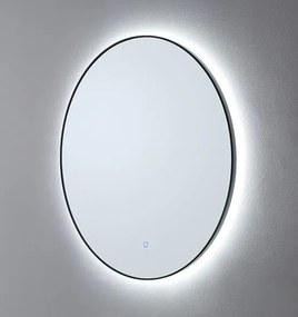 Lambini Designs Rodo ronde spiegel 60cm met spiegelverwarming en indirecte dimbare verlichting zwart mat