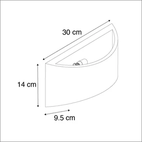 Industriële wandlamp grijs beton - Creil Industriele / Industrie / Industrial E14 rond Binnenverlichting Lamp