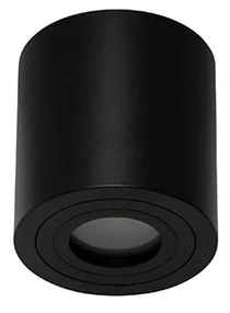 Moderne ronde badkamer spot zwart - Capa