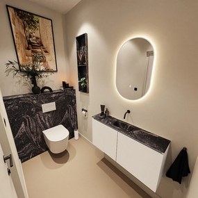 Mondiaz Hope toiletplaat solid surface 100x125cm lava niet voorgeboord