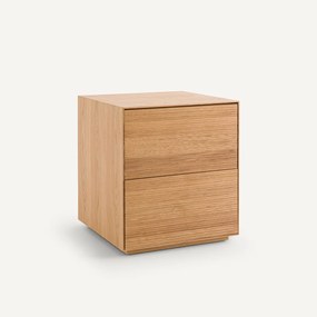 Bureaukast met 2 laden, eikenhout en fineer Mikube