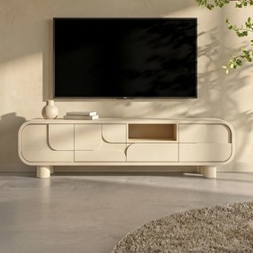 Beige Tv-meubel Organisch 180 Cm - 180x40x45cm.