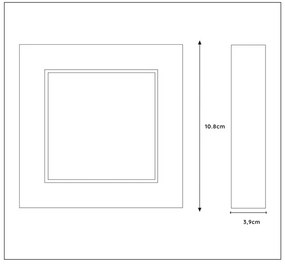 Lucide Brice vierkante plafondlamp 10.8cm 8W wit