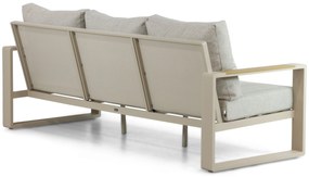 Stoel en Bank Loungeset 5 personen Aluminium/Polywood (teakfinish) Taupe  Lifestyle Garden Furniture Lezo