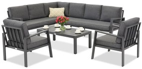 Zakintos Corner 7 antraciet Garden Point aluminium kit