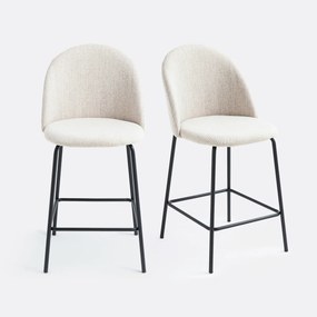 Set van 2 barstoelen in chiné, Nordie