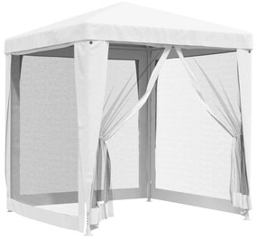 vidaXL Partytent met 4 mesh zijwanden 2x2 m wit