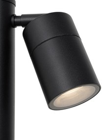 Buitenlamp zwart met grondpin en kabelmof 50cm 2-lichts IP44 - Duo Modern GU10 IP44 Buitenverlichting
