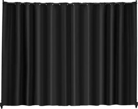 VEVOR Room Divider Scheidingsscherm Enkel Paneel, Draagbaar Privacy Scherm voor Kantoor Slaapkamer Eetkamer Studeerkamer Balkon, Oprolbare Room Divider (308,5 x 45 x 245,5 cm), Zwart