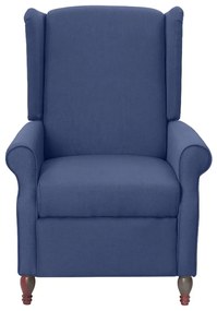 vidaXL Massagestoel verstelbaar stof blauw