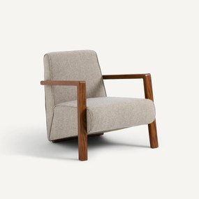 Fauteuil in wol en polyester Sanami