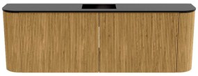 Mondiaz Joya 125cm toiletmeubel ronding links/rechts oak met wastafel faye midden zonder kraangat urban