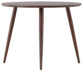 Ronde Minimalistische Eettafel Bruin - 100 X 100cm.