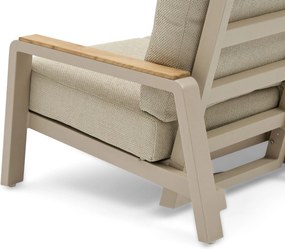 Stoel en Bank Loungeset 5 personen Aluminium Zand/Beige  Osmen Manly