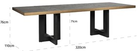 Grote Eettafel Eiken 320 Cm - 320 X 110cm.