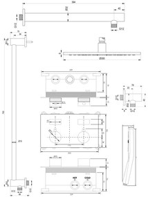 Brauer Chrome Edition thermostatische inbouw regendouche met 3 standen handdouche, rechte muurarm, glijstang en hoofddouche 30cm set 68 chroom