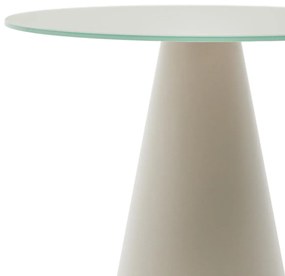 Kave Home Wilshire Ronde Bijzettafel Mat Glas Grijs 50 Cm - 50 X 50cm.